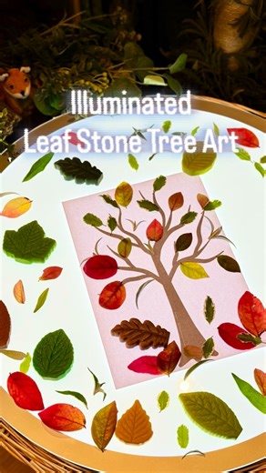 Yellow Door, Early Years Educational Resources on Instagram: "🌳 National Tree Week 🌳 To celebrate the beauty of trees, we set up a simple yet captivating invitation to create illuminated tree designs using our Leaf Stones on the light panel. This calming, creative activity offered wonderful opportunities for conversations about trees, seasons, and nature, while supporting fine motor skills and early mathematical thinking. A bright and beautiful way to bring National Tree Week into the classroo