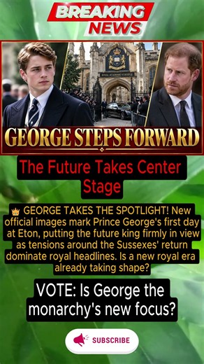 Prince George's Eton Debut Puts the Royal Future in Focus 👑 #royal #princegeorge #eton #princeharry