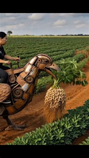 🤖🐦 Robot Bird Harvesting Peanuts Looks Unreal | Future Farming Tech
