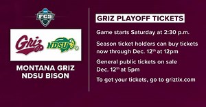 Montana Grizzly football playoff tickets going on sale