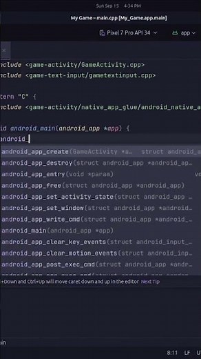 Native Android Games with C++ #coding #game #c++ #thehelloworldguy #gameengineseries #opengl