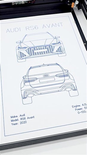 2020 Audi RS6 Avant Drawn by Robot 🤖
