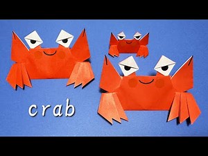 【折り紙】１枚で簡単なカニの折り方🦀How to make crab#螃蟹#かに#毛ガニ#crab#蟹#केकड़ा#crabe#краб#게#Craft#折り方#おりがみ#origami#折纸#紙