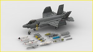 LEGO MOC-56290 Lockheed Martin F-35 C (Carrier Variant) Lightning II | 1:34 Scale (Creator > Creator Expert 2020)