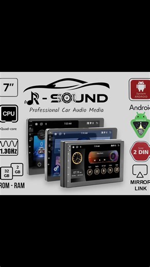 🆕 7-inch Android Universal Double Din Car Smart Player Specification: . Universal 2 Din Car Multi-Media Play System . 7” High-definition TFT touch screen (16:9) . Electronic FM Radio Tuner, 30 preset memory stations . USB/SD/MMC card playable . 4 x 50W High power output . 4-way RCA output . Rear Camera input . Full-function wireless remote controller R - Sound Professional Car Audio Media Kolku Pari 💶 Tolku Muzika 🎶🔊 Sa Pare 💶 Qe Aq Muzik 🎶🔊 Nekadar Para 💶 Okadar Müzik 🎶🔊 The Best in T
