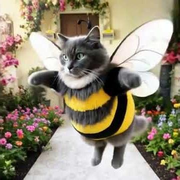Cat in Bee Costume 🐱🐝 | Super Cute!