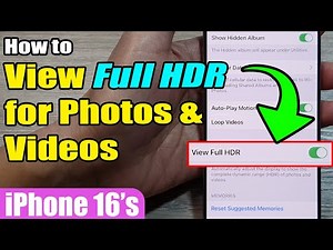📸 How to Turn On/Off View Full HDR for Photos & Videos on iPhone 📱 | iOS 18 Guide