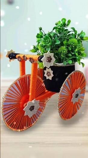 Beautiful bycycle making with old CD's // best out of waste //wonder craft // #upcycleproject