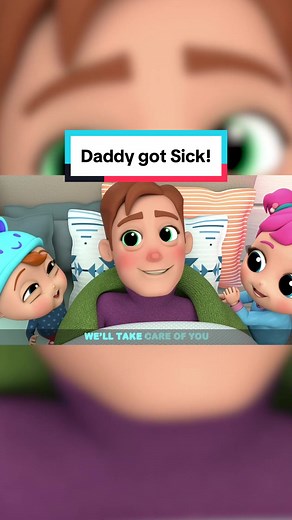 Helping Daddy Get Better | Sweet Nursery Rhyme | Little Angel
