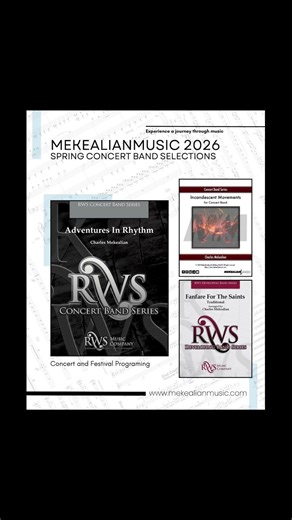 Concert band sheet music for spring programming. #sheetmusic #band #concertband #jwpepper
