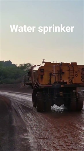 Water Sprinker in a highly mechnized mine. #opencast #bsp #excavator #mines #shorts #short