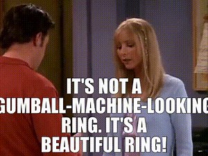 It's not a gumball-machine-looking ring. It's a beautiful ring!