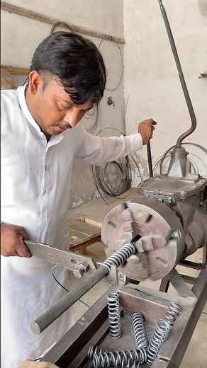 Amazing Heavy Spring Making Process 🔥 Skilled Worker Making Powerful Spring Machine