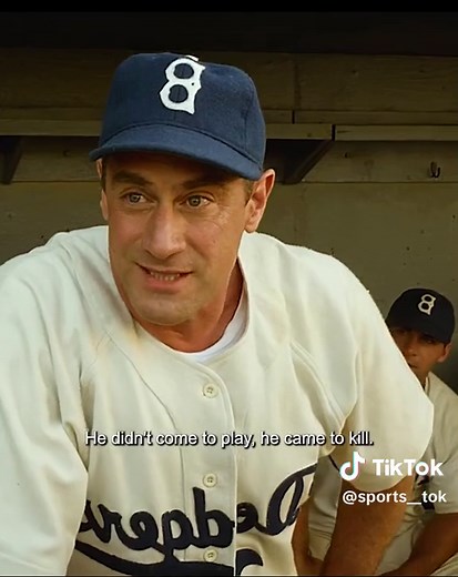 Intense Moment on the Field: 42 Jackie Robinson Scene