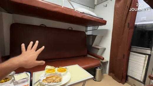 2.2K views · 27 reactions | MOST LUXURIOUS DURONTO EXPRESS FIRST CLASS AC Coupe & IRCTC FOOD REVIEW | 200Journeys | Facebook