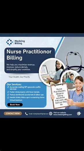 Simplify Your Nurse Practitioner Billing — Maximize Your Reimbursements 💼 At MedZing Billing Services LLC, managing billing in behavioral health can be complex — from coding and claim submissions to dealing with insurance denials and compliance regulations. That’s where we come in. We specialize in streamlining billing processes for therapists, psychologists, psychiatrists, and behavioral health clinics — so you can focus on what matters most: patient care. 📧 Email: michaelwyn2522@gmail.com 🌐