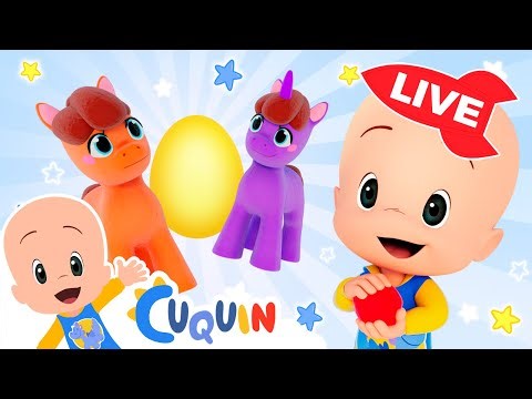 🔴 LIVE 🔴 Learn colors, numbers and shapes with Cuquín | Educational videos for kids