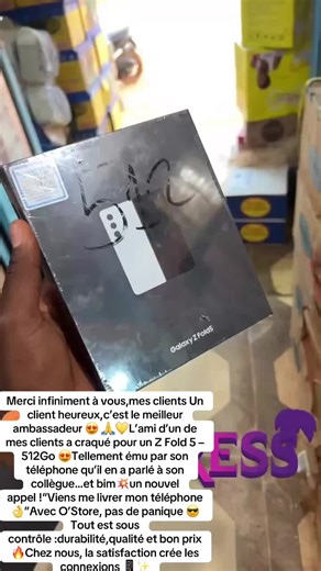 Un client heureux, c’est le meilleur ambassadeur😍 Merci infiniment à vous, mes clients 🙏💛L’ami d’un de mes clients a craqué pour un Z Fold 5 – 512Go 😍Tellement ému par son téléphone qu’il en a parlé à son collègue… et bim 💥 un nouvel appel !“Viens me livrer mon téléphone 👌”Avec O’Store, pas de panique 😎Tout est sous contrôle : durabilité, qualité et bon prix 🔥Chez nous, la satisfaction crée les connexions 📱✨O’Store la meilleure référence 🎊🎊🇧🇫🛍️70941951🛍️🎊#burkinatiktok🇧🇫🇧🇫🇧�
