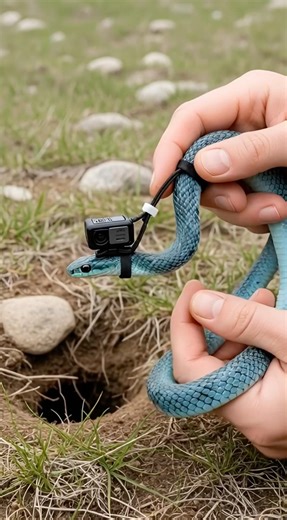 Blue Racer Snake POV: Exploring Hidden Underground Tunnels 🐍🔦 #Shorts