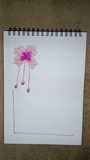 🌸 Pretty in Pink Flower Border Design | Easy Notebook Doodle Tutorial! ✨ ��