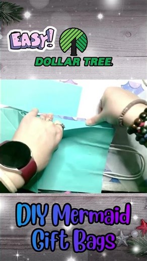 EASY Dollar Tree DIY Mermaid Gift Bags