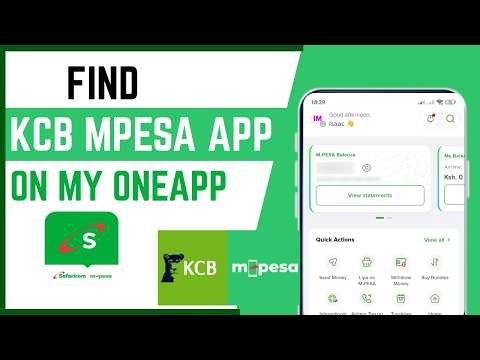 How To Find KCB Mpesa Services From My OneApp By Safaricom