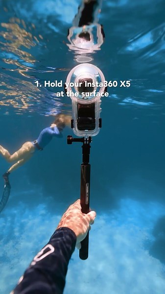 How to Get Split-Level Underwater Shots with Insta360 X5