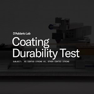 Today in the D’Addario Lab we engage in a durability test to prove that our new XS guitar strings feature the most durable coating on the market. Watch what happens when we expose XS and other coated strings to 10,000 strumming cycles. You’ll be delighted by what you see. Try XS now for acoustic guitar and mandolin. #DaddarioX | D'Addario and Co.