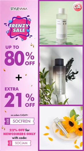 The season's greatest beauty delights have landed! ️ All customers: Code [퐒퐎퐂퐅퐑퐄퐍] for EXTRA 21% OFF orders on $69+! *EXTRA 18% OFF no minimum  NEW customer bonus: EXTRA 22% OFF all orders with code [퐒퐎퐂퐉퐀퐌] ✈️ Enjoy FREE Shipping on orders $68+  Shop at: https://vana.ly/QhYLN3 | STYLEVANA | Facebook