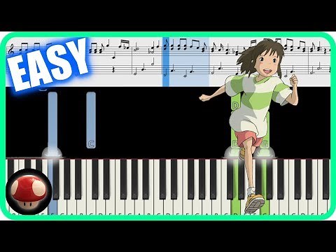 Spirited Away - One Summer's Day - EASY Piano Tutorial [Top Anime Music]