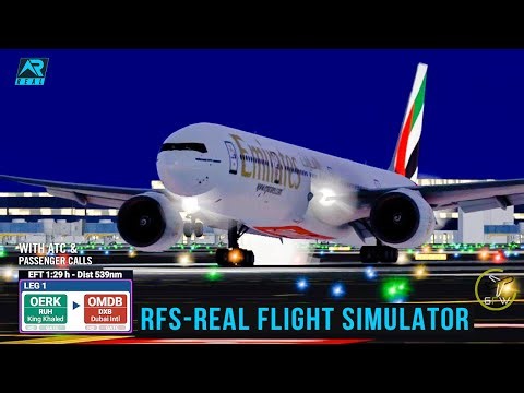 RFS - Real Flight Simulator- Riyadh to Dubai||FullFlight|B777|EMIRATES|Multiplayer||FullHD|RealRoute