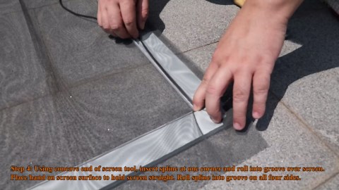 2PACK MAGZO Window&Door Screen Replacement Kit, 48''W x 99''L, with Retainer Spline (Total 65.6 FT) and Press-Fit Roller Tool, Scratch-Proof Polyester, Mesh Roll Repair for Patio, Pet Friendly, Grey