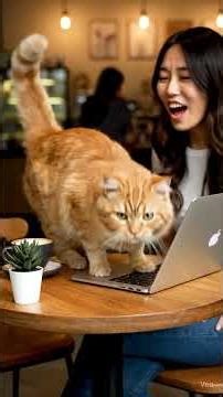 Cat Takes Over Laptop 😂💻 | Classic Funny Cat Moment