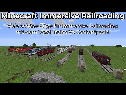 Viele schöne Züge für Minecraft Immersive Railroading mit dem Voxel Trains V3-Contentpack!