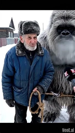 Дід тримає Снігову Людину на прив’язі 😱 Репортер питає що він їсть!”