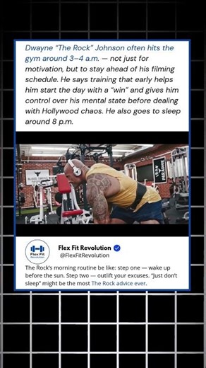 Dwayne “The Rock” Johnson hits the gym at insane around 3–4 a.m.