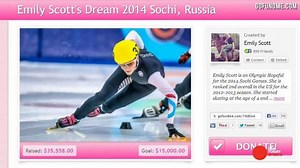 Olympian Emily Scott gets $35K in donations from web