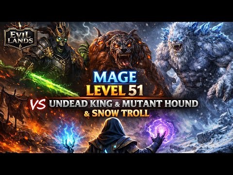 Mage Level 51 VS 3 Boss | Evil Lands Gameplay 