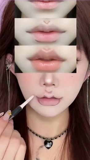 Qiao Mu on Instagram: "#Lip makeup tutorial # Dudu lip # Lip shape drawing method # lipliner#唇妆教程#嘟嘟唇 #唇形画法#唇线笔"