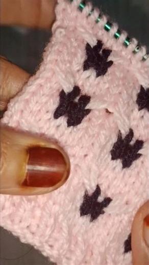 Easy Two-Color Butterfly Knitting Pattern 🦋 #sweater #knitting