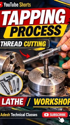 Tapping Process Explained | Thread Cutting Process #shorts