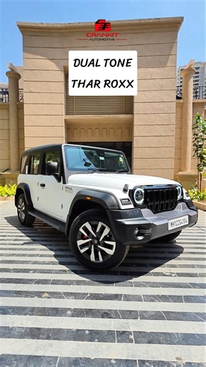 White Dual Tone Thar ROXX Modification | White Thar ROXX Modified | Best Thar ROXX Modification Pune
