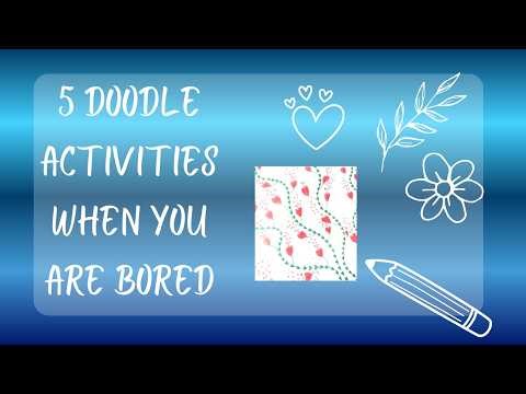 5 doodle activities 🎨✏️🌸 when you are bored #sketchbook #drawingideas