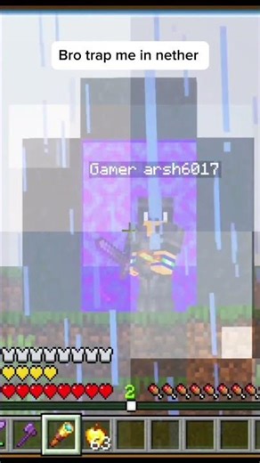 bro Trap in nether #minecraft #gaming