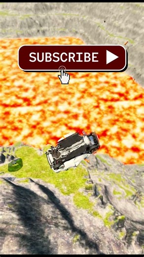 Cars vs Giant Lava Pit – Who Survives?#beamng #shorts #beamngdrive #car #usa #viral #indian #car