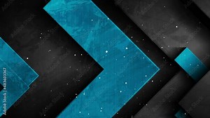 Blue and black tech arrows abstract geometric grunge motion background with dots. Seamless looping. Video animation Ultra HD 4K 3840x2160
