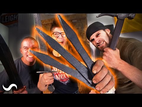 MAKING FORGED THROWING KNIVES and TESTING!