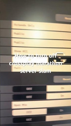 How to turn off crossplay marathon server slam