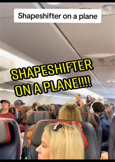 shapeshifter on a plane #documentingcreepy #shapeshifter #alien #trending #news