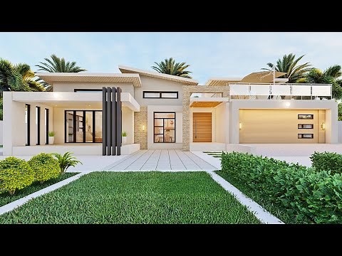 Beautiful House design | 3 Bedrooms | Skillion Roof and Roof deck | Butterfly roof